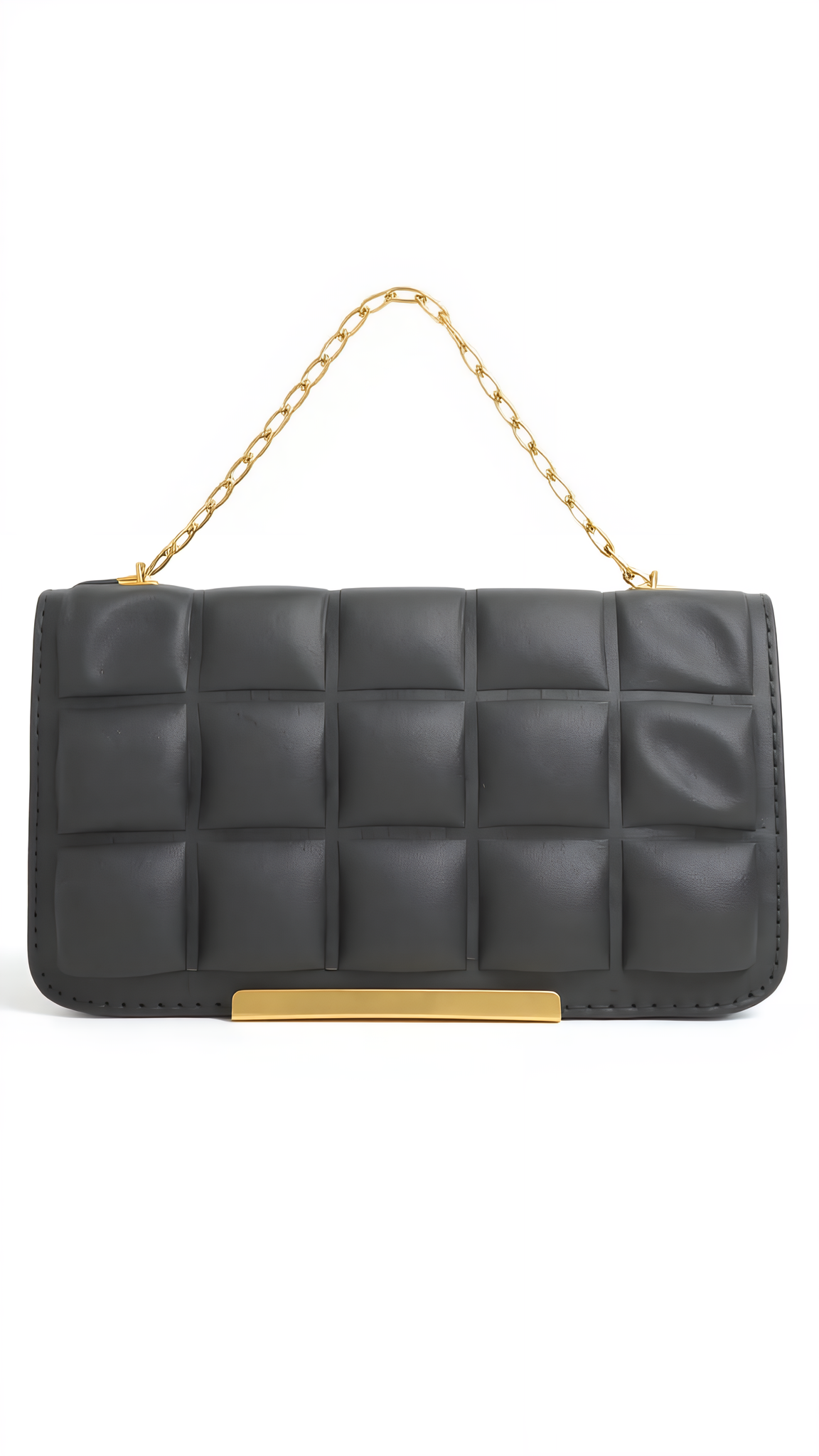 شنطة سوداء بخلفية بيضاء بدون خطاف شنطة كتف - الصورة 1